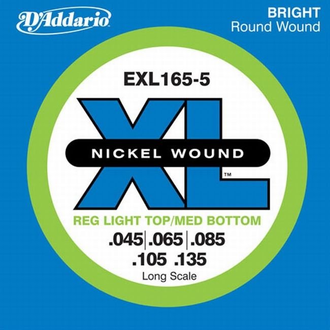 D'Addario Exl165-5 Long Per Basso 45-135