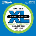 D'Addario Exl165-5 Long Per Basso 45-135