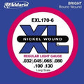 D'Addario EXL170-6 6C String Set 032-130