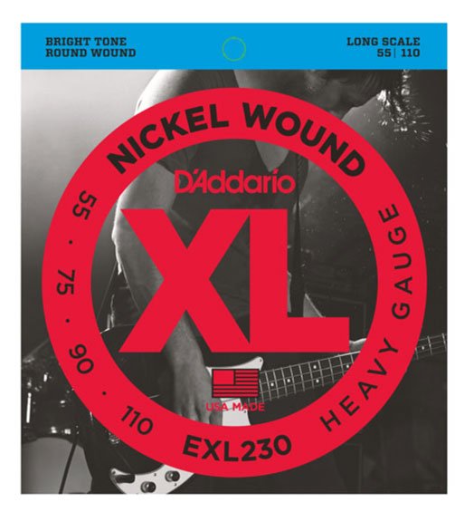 D'Addario EXL230 Long Scale 055-110 String Set