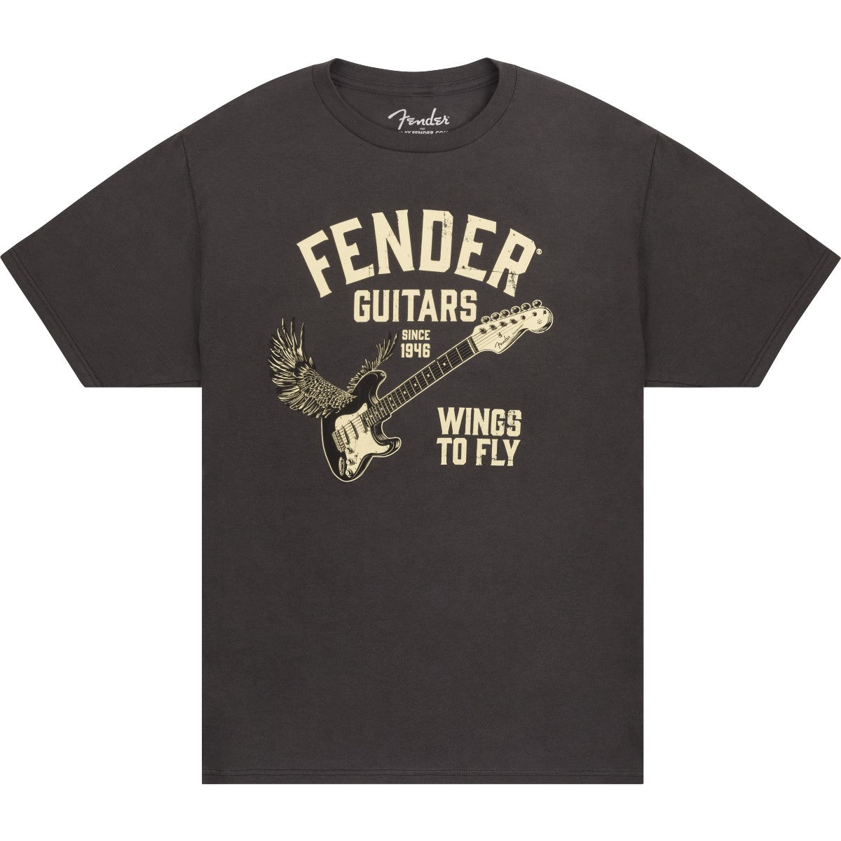 T-Shirt Fender Wings To Fly  Vintage Black, L 9192828506