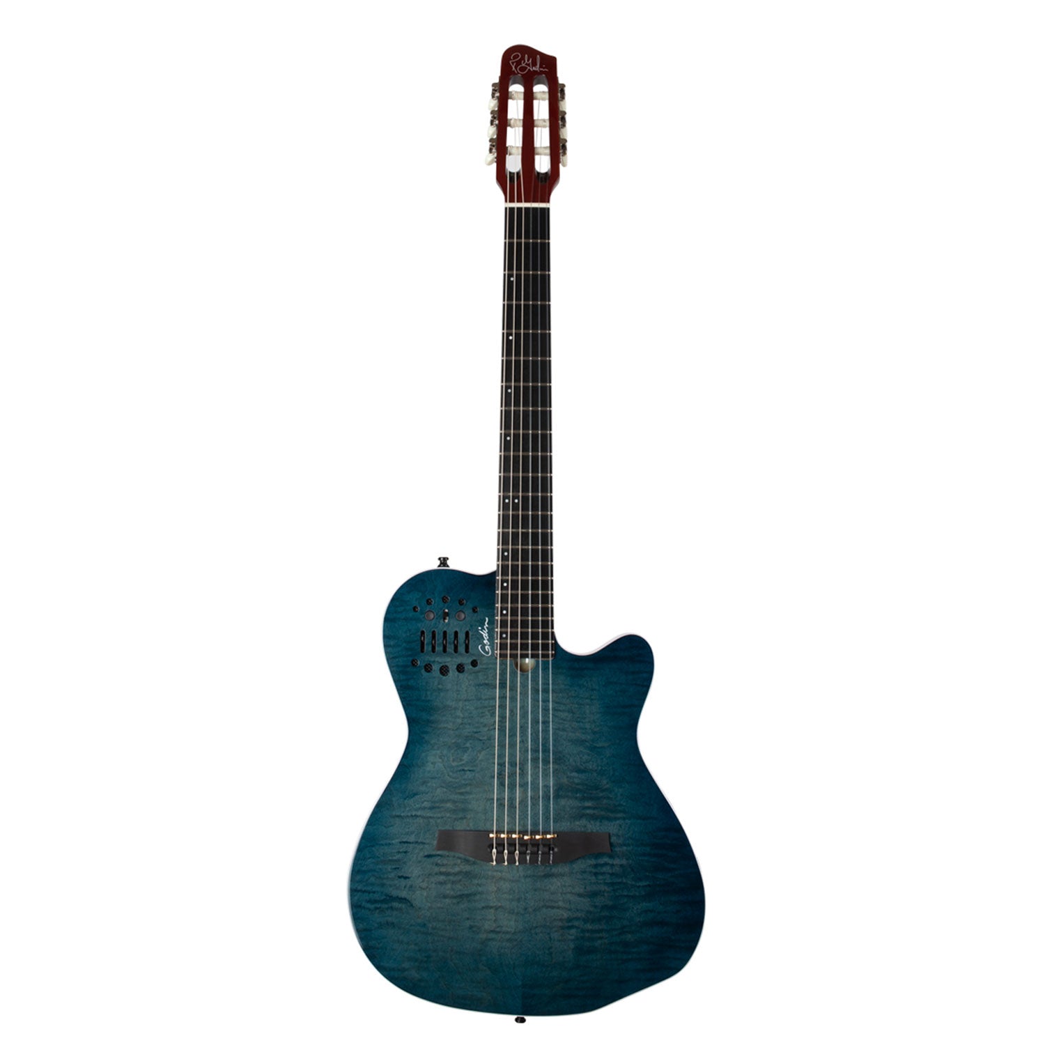 Godin Multiac ACS Nylon Synth Access Denim Blue Flame HG