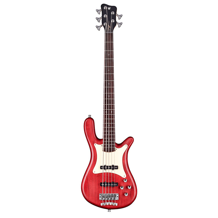 Warwick Teambuilt Streamer CV 5 Burgundy Red Transparent Satin