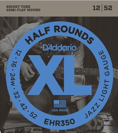 D'Addario Ehr350 Jazz Light Muta 12-52