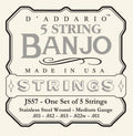 D'Addario Muta Js57 Banjo 11-22 Medium