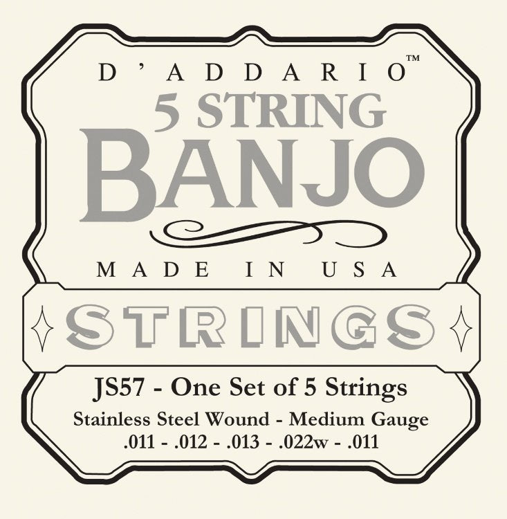 D'Addario Muta Js57 Banjo 11-22 Medium