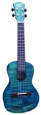 Leho Ukulele Soprano Laminated Exotic Mahogany Blue Sea