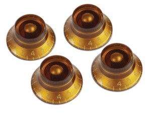 Gibson Prhk030 Top Hat Knobs Vintage Amber 4 Pz. Manopole