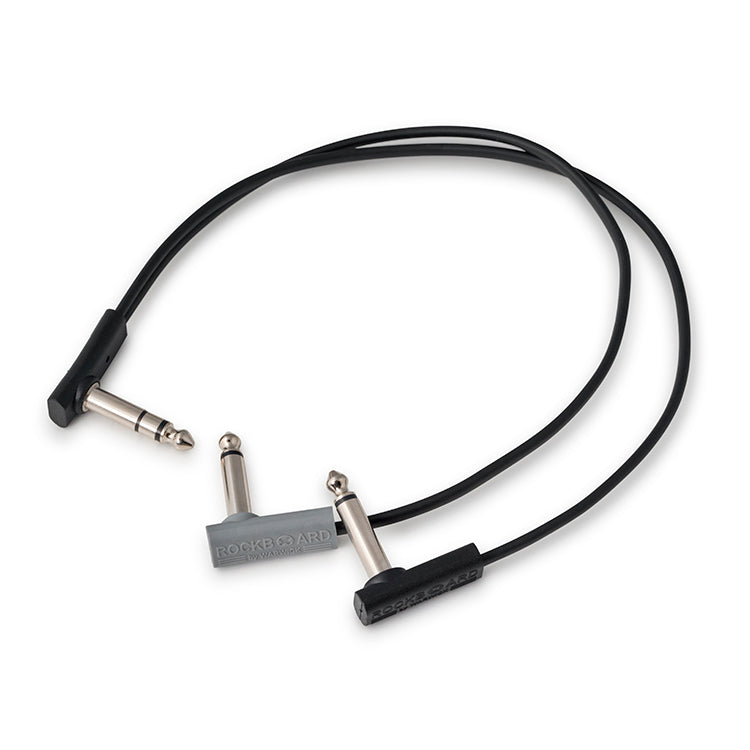 RockBoard Flat Patch Y Splitter Cable Black 30cm