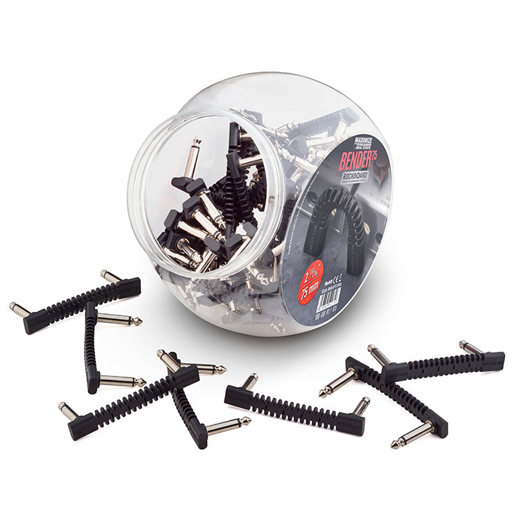 RockBoard Flat Patch Connec Bender Black 7,5cm Boccia 50pcs