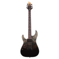 Schecter C-1 STANDARD LH BLACK FADE BURST BURL