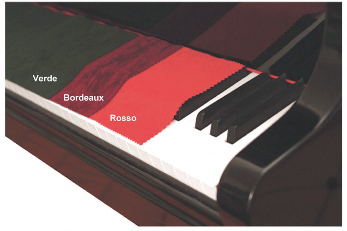 Stefy Panno Copritastiera per Piano Colore Verde