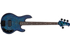 Sterling by Music Man StingRay Ray34PB 4 Poplar Burl Neptune Blue Satin