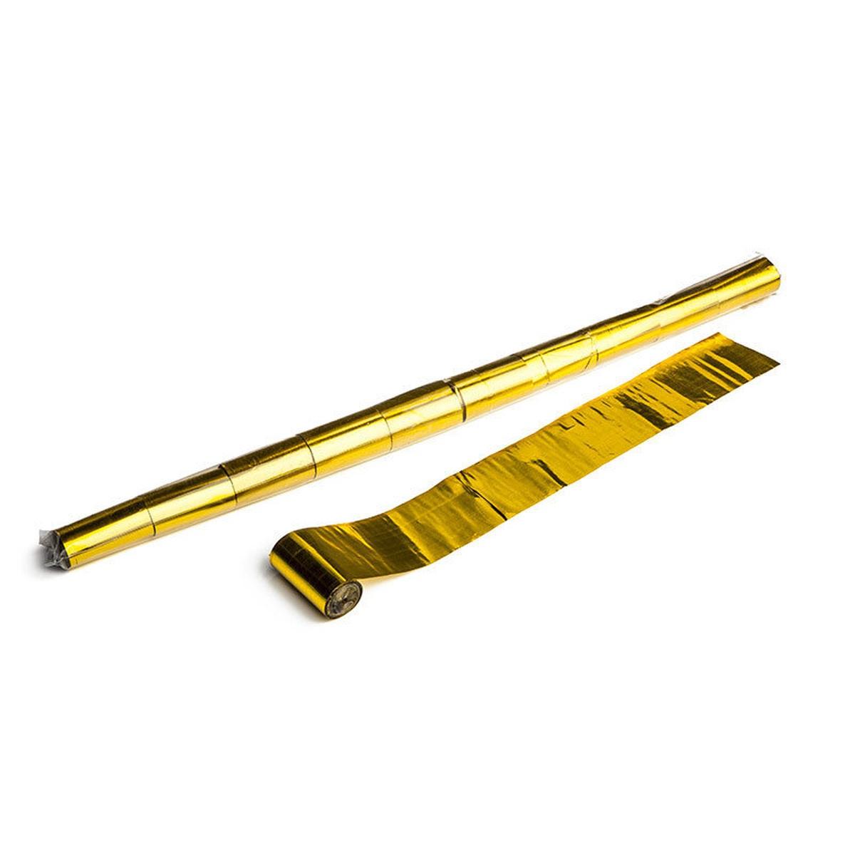 Metallic streamers 10 m x 5 cm - Gold