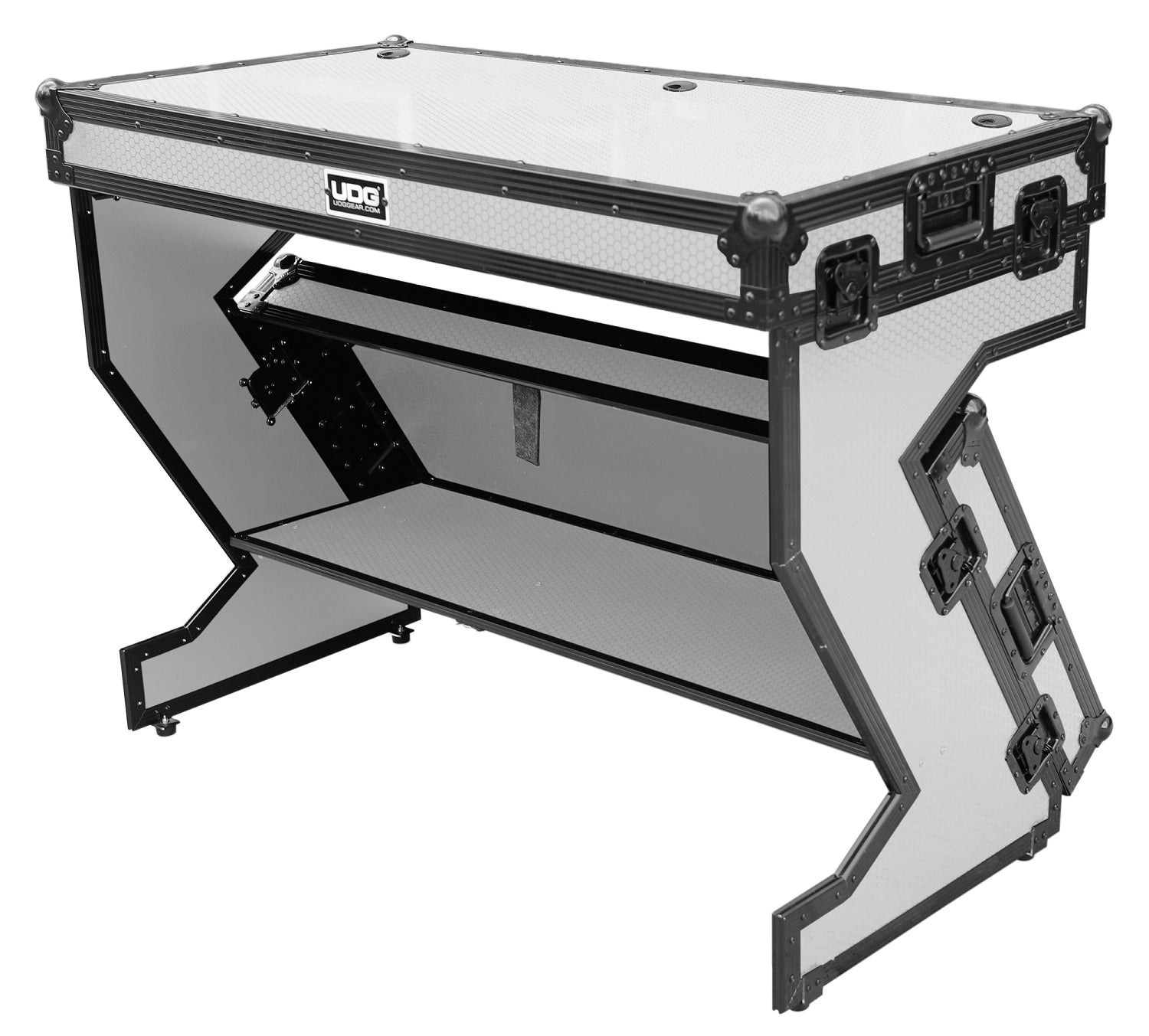 Udg gear U91072wh -ultimate flight case portable z-style dj table white plus (wheels)