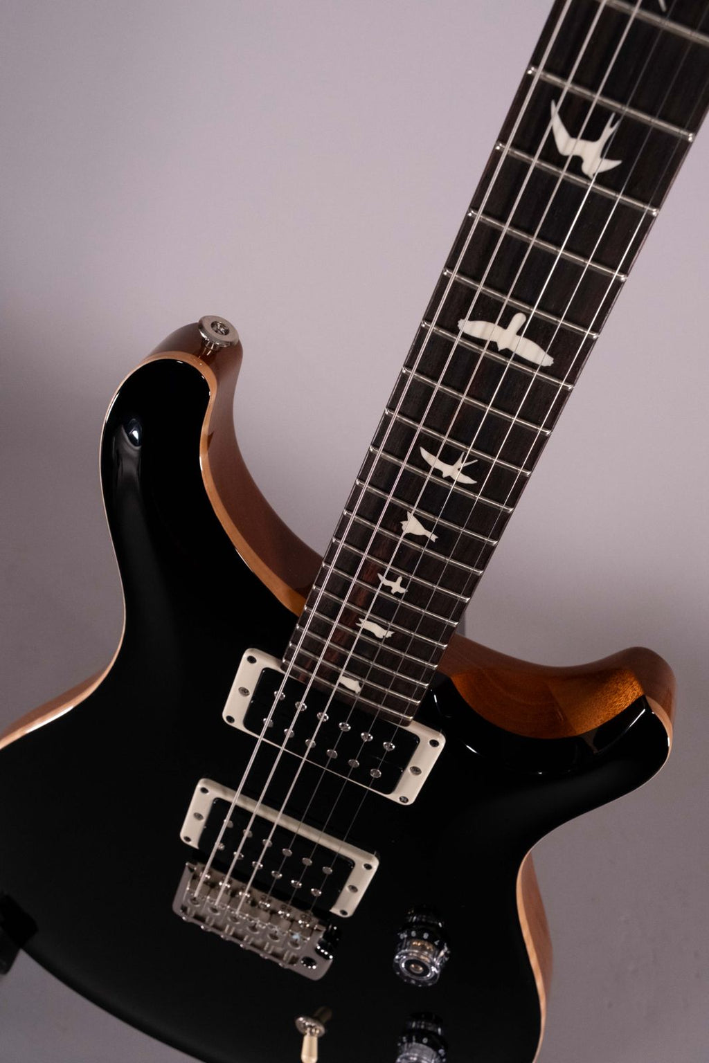 Prs CE24 Black Top Natural Back