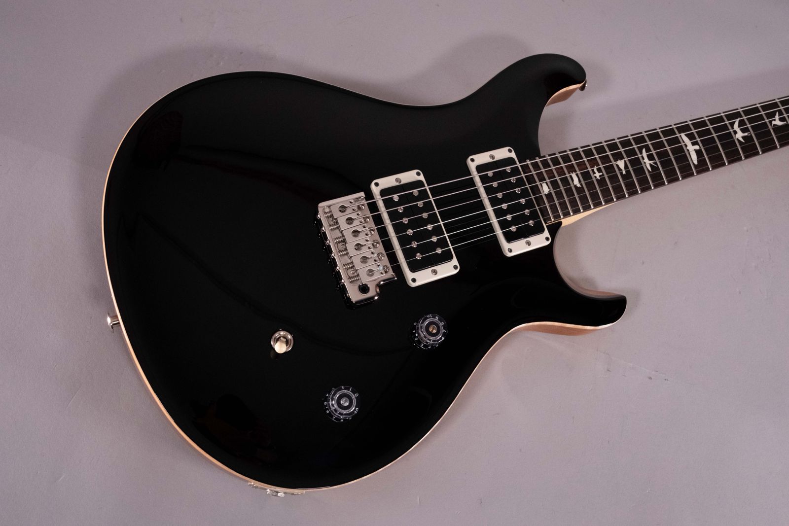 Prs CE24 Black Top Natural Back