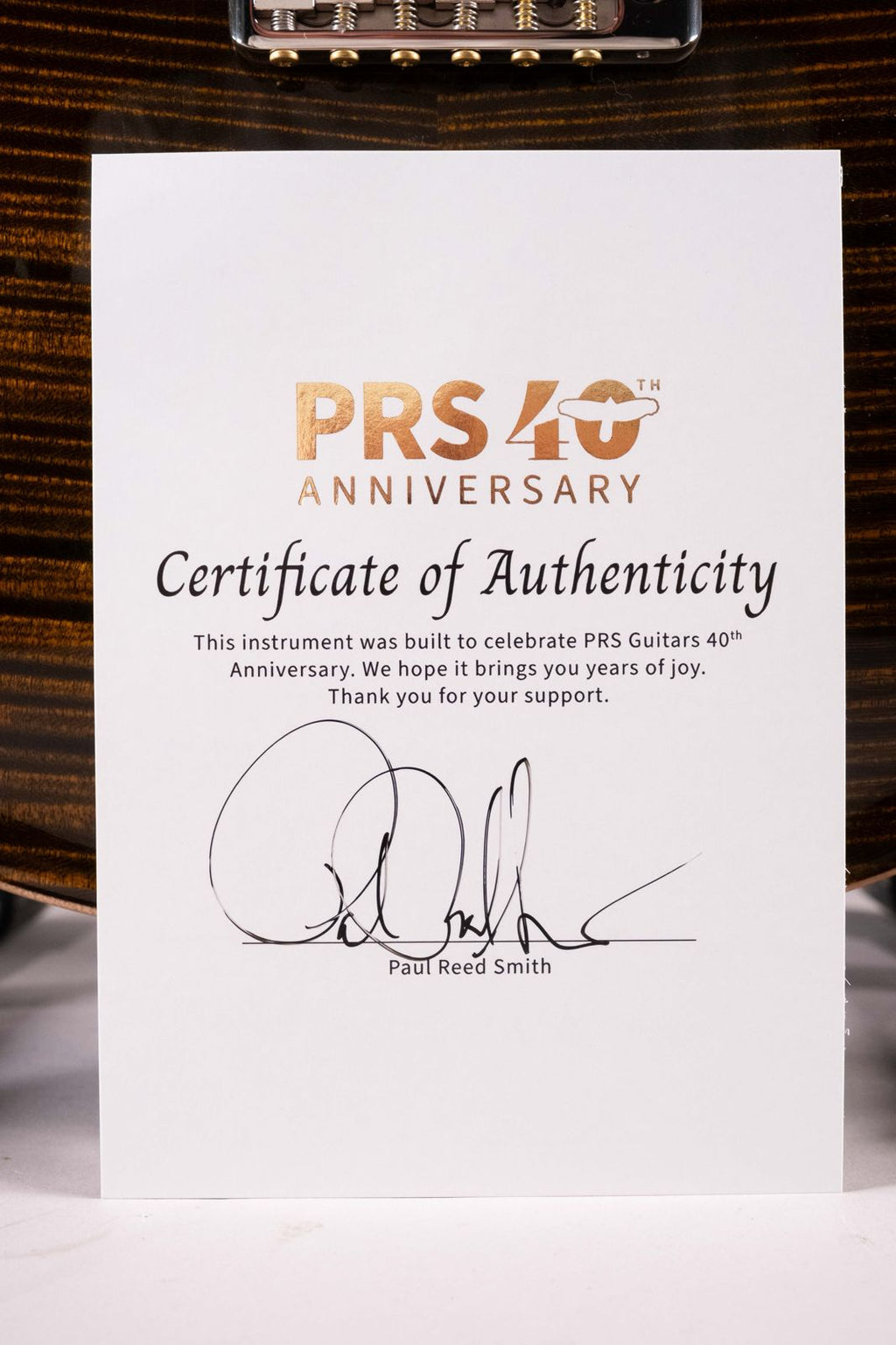 PRS CUSTOM 24 40TH TIGER EYES USATA