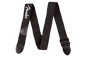 Fender Black Polyester Logo Straps White Logo