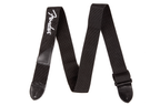 Fender Black Polyester Logo Straps White Logo