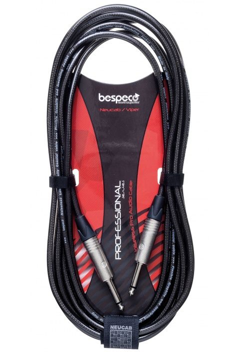 Bespeco Nc300 Cavo Jack Dritto Neutrik Mt3 Nero Trasparente