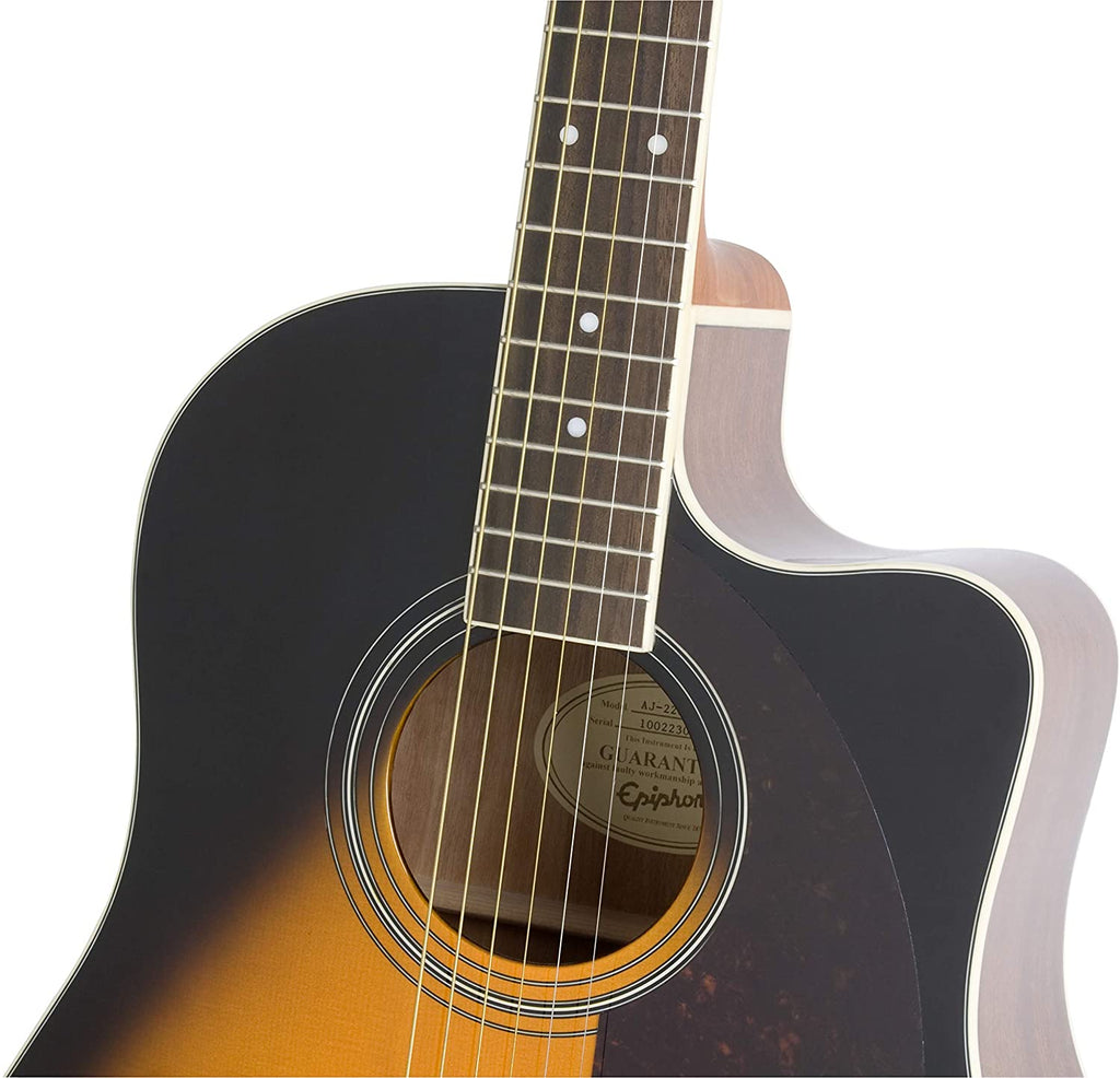 Epiphone AJ-220SCE Vintage Sunburst Acoustic Guitar