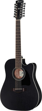 Ibanez Chitarra Acustica Elettrificata 12 Corde Weathered Black Open Pore
