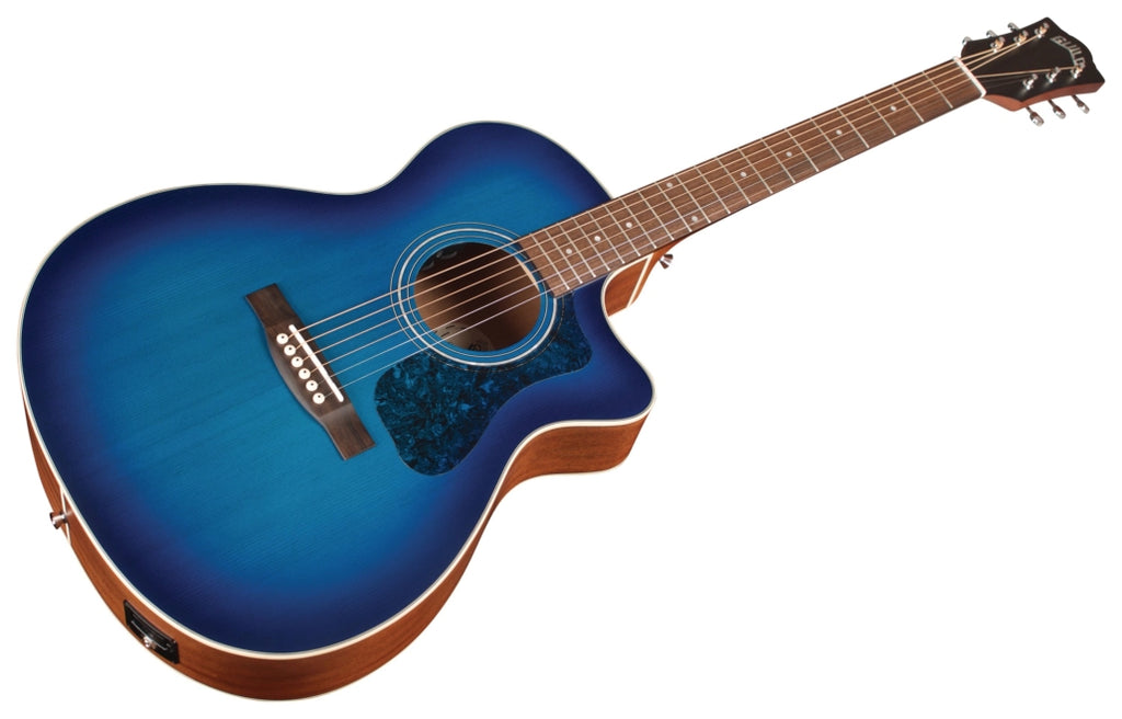 Guild OM240CE Dark Blue Burst Electro-Acoustic Guitar
