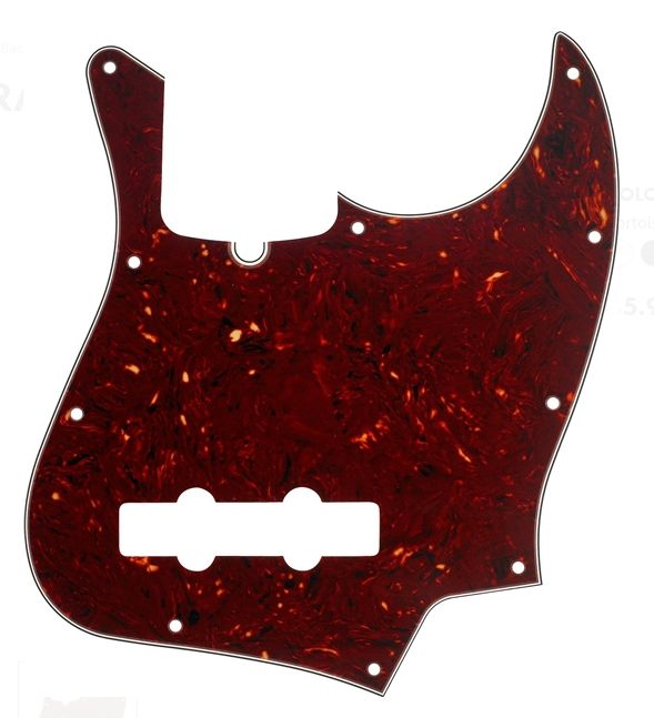 Fender Fender 10-Hole Contemporary Jazz Bass Pickguards Tortoise Shell 4 ply