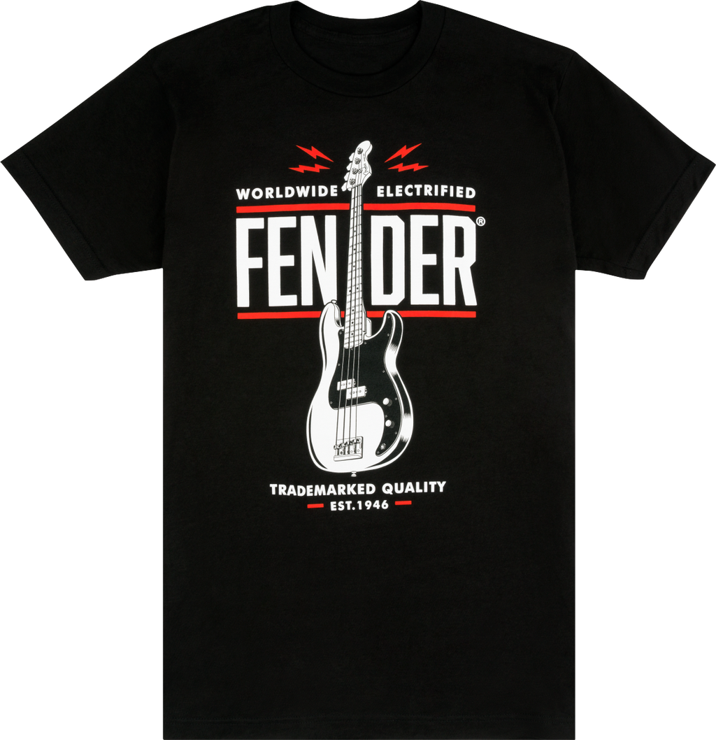 Fender T-Shirt Precision Bass Black X-Large