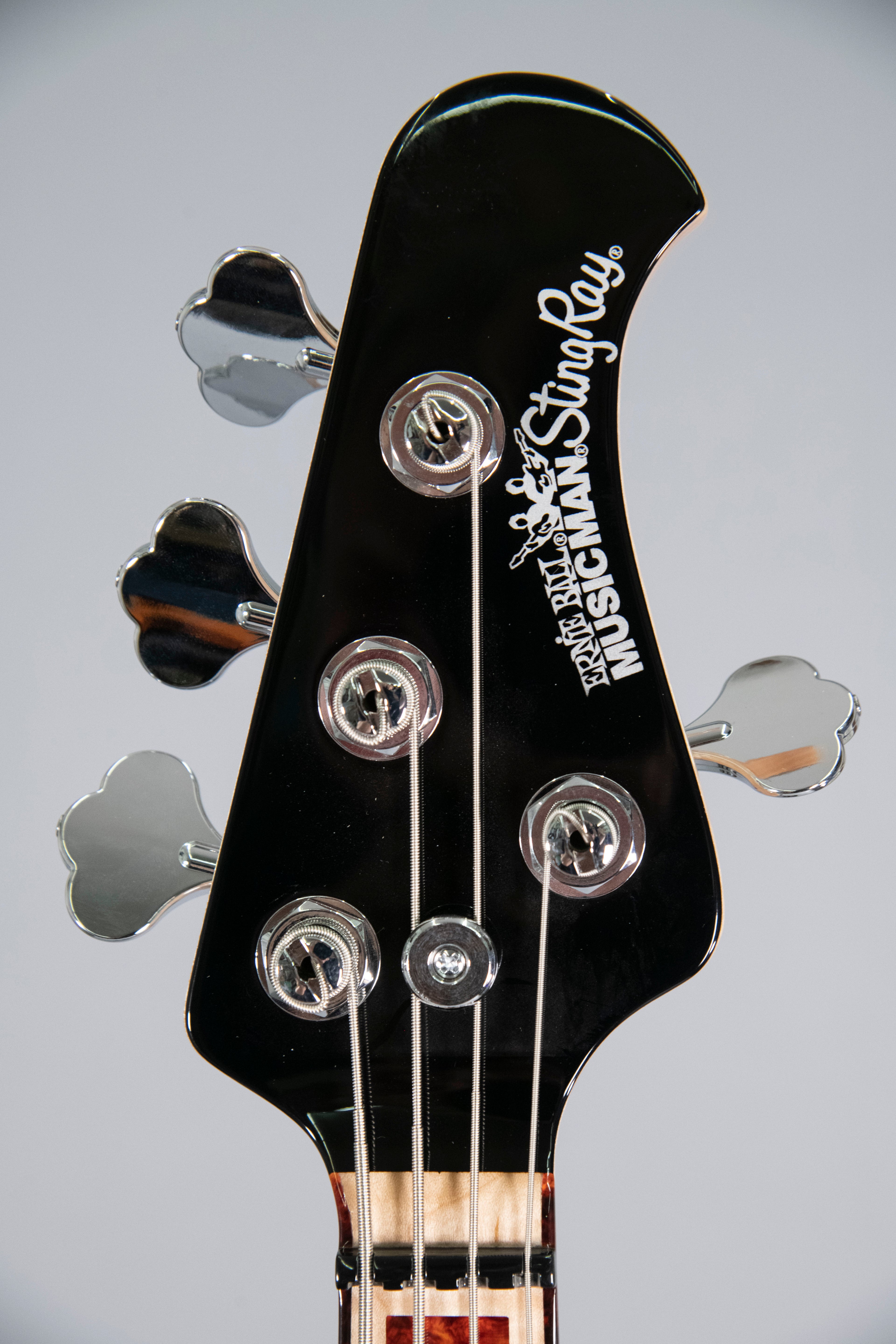 MusicMan StingRay 4 Short Scale BFR Flame Maple Neck Splinter Matched Headstock
