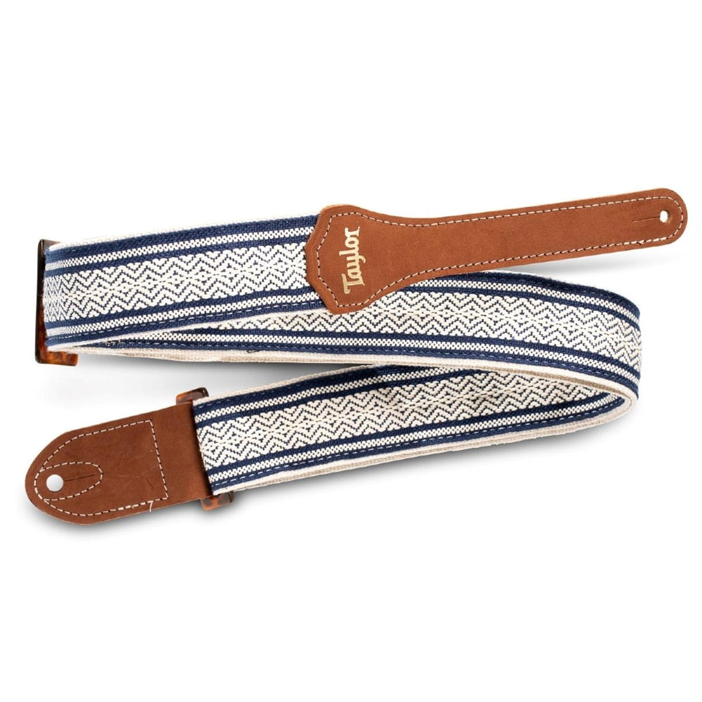 Taylor Academy Tracolla 2' White Blue Jacquard Cotton