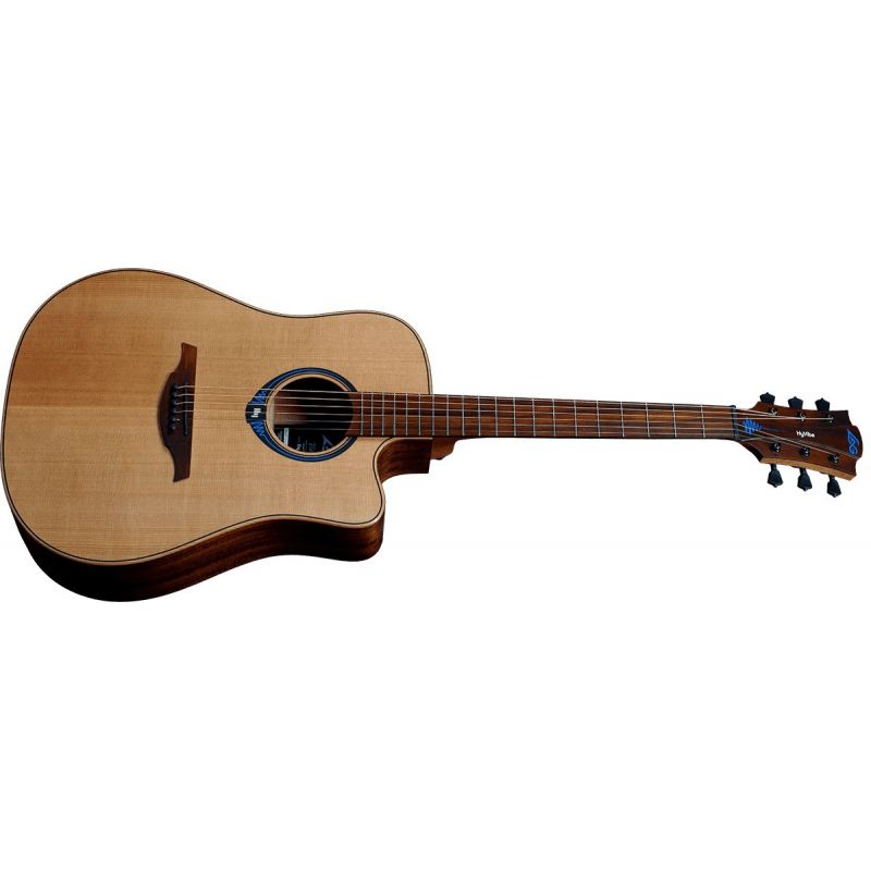 Lag Thv10Dce Chitarra Acustica Natural Con Hyvibe System