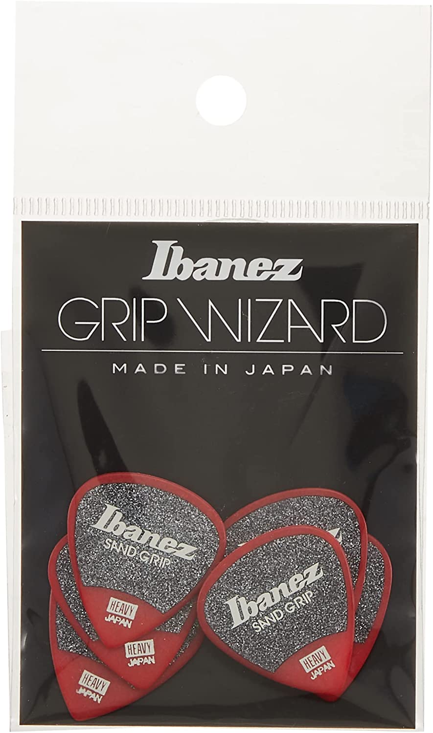 Ibanez Set 6 Plettri Sand Grip Rossi da 1 mm di Spessore