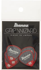 Ibanez Set 6 Plettri Sand Grip Rossi da 1 mm di Spessore