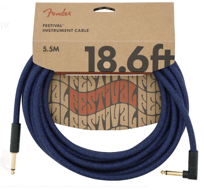 Fender Festival Hemp Cavo Jack Pipa Mt5,5 Blue Dream