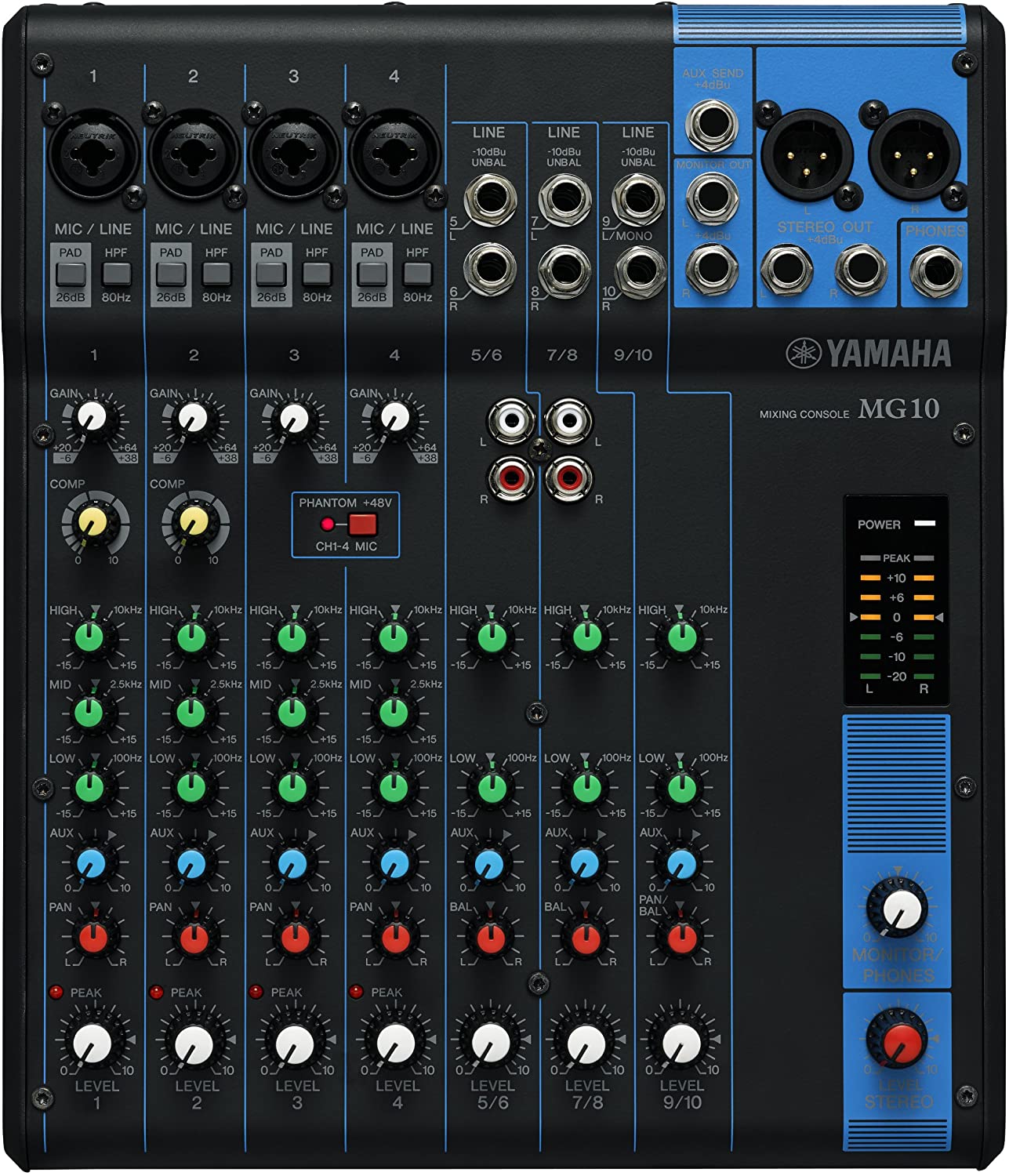 Yamaha Mg10 Mixer 10 Canali con Alimentazione Phantom