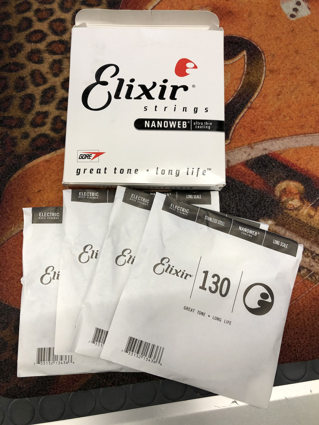 Elixir 13436 Box 4 Corde Nanoweb 130 Stainless Steel Per Basso Elettrico