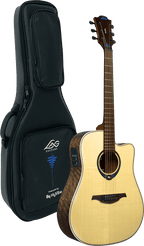 Lag Thv20Dce Chitarra Acustica Natural con Hyvibe System