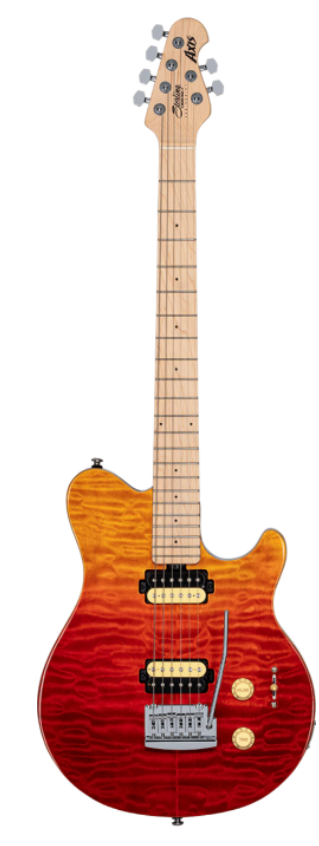 Sterling By Musicman AXIS Quilted Maple Top Spectrum Red