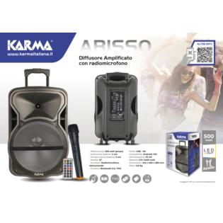 Karma ABISSO Diffusore Portatile Ricaricabile con Microfono