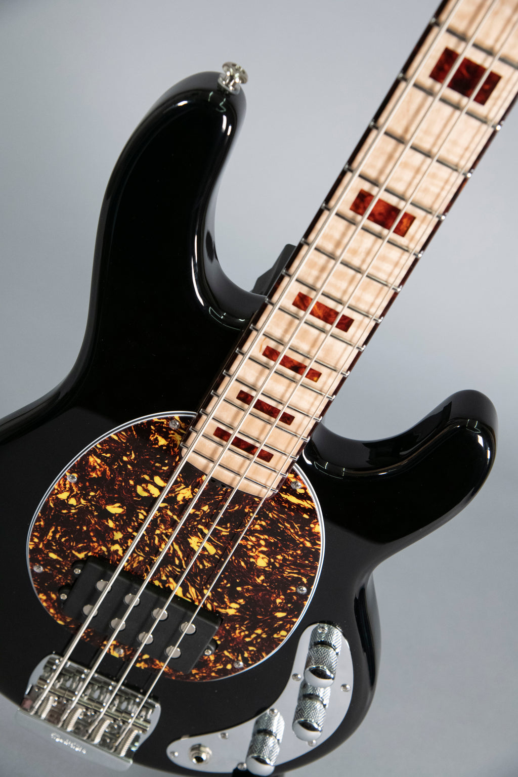 MusicMan StingRay 4 Short Scale BFR Flame Maple Neck Splinter Matched Headstock