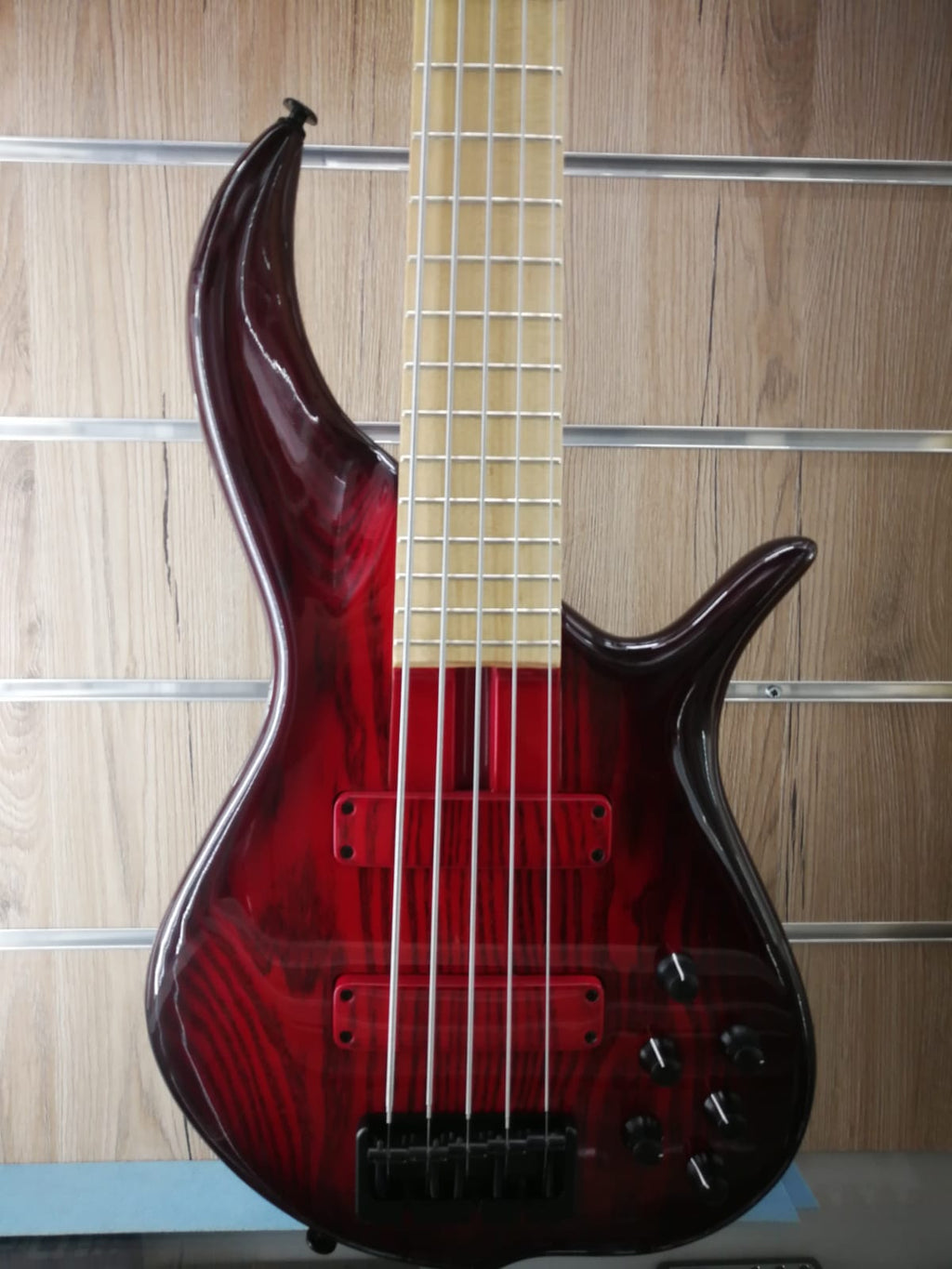 Fbass Furlanetto Bn5 Basso Elettrico Transparent Red Burst