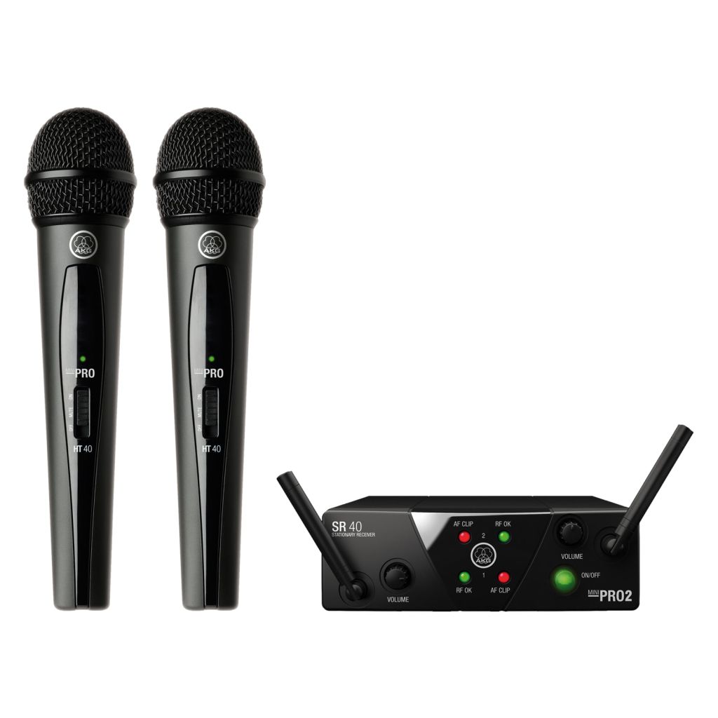 Akg Wms Mini Dual Vocal Set Analog Dual Frequency Wireless Microphones