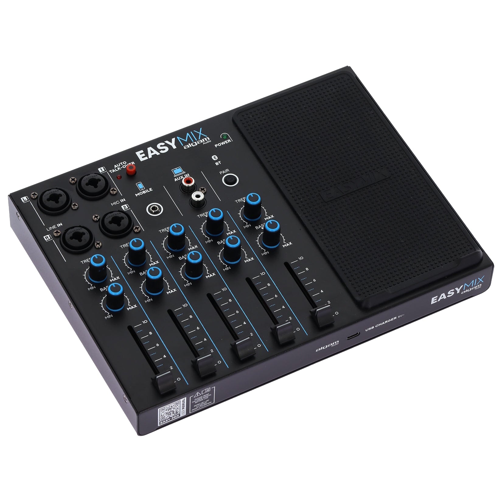 Algam Audio EASYMIX Mixer a 5 Canali con Connettività Wireless e Talkover