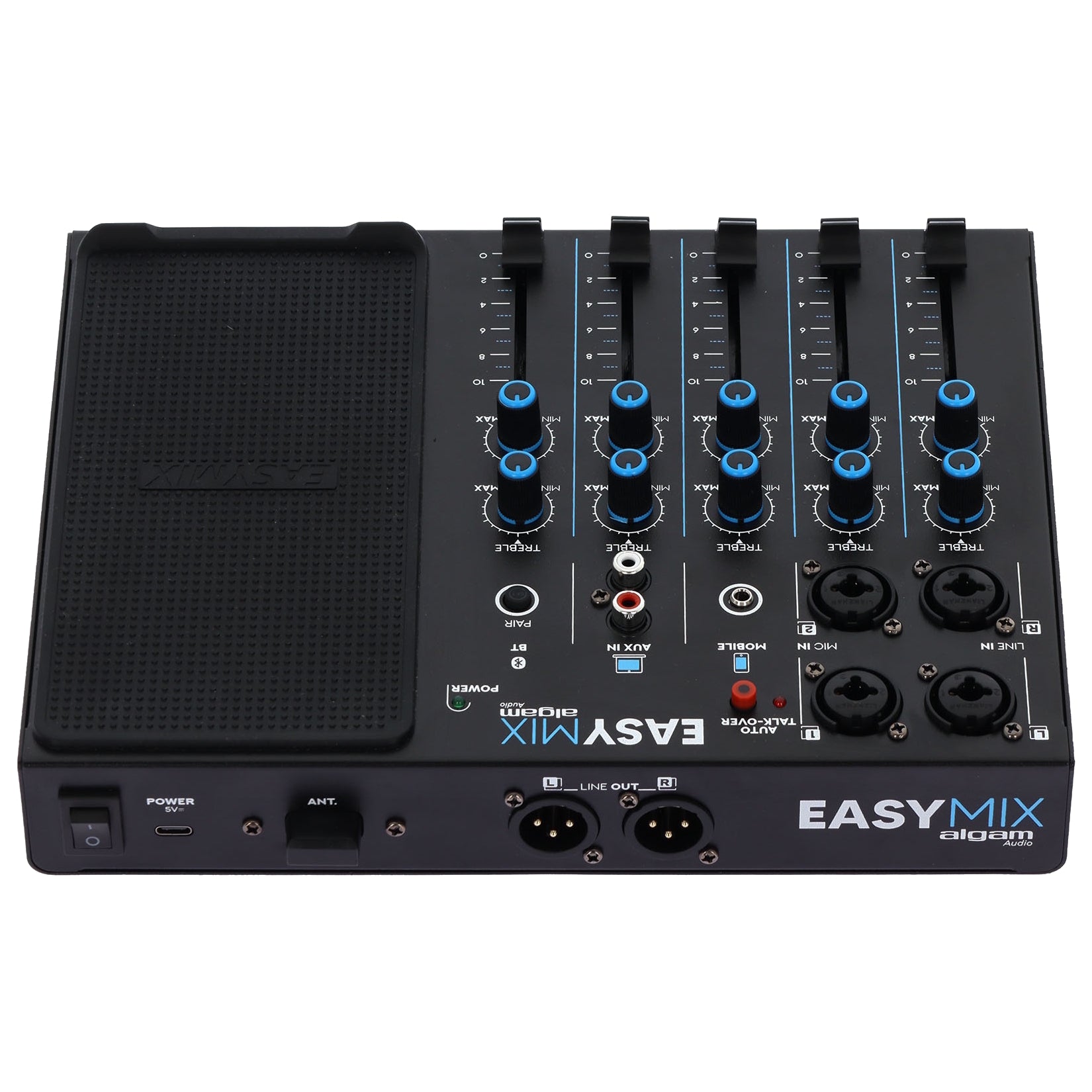 Algam Audio EASYMIX Mixer a 5 Canali con Connettività Wireless e Talkover