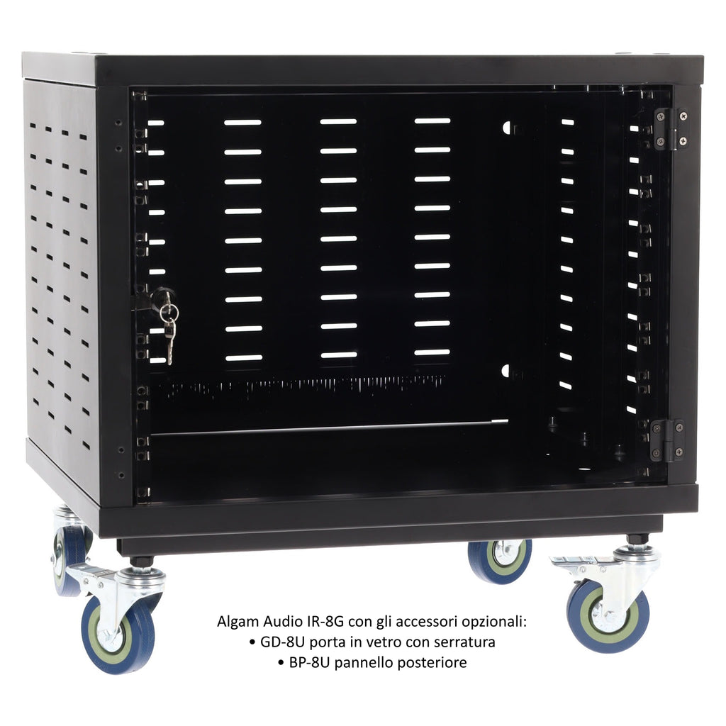 Algam Audio IR-8G Armadio Rack 8U su Ruote