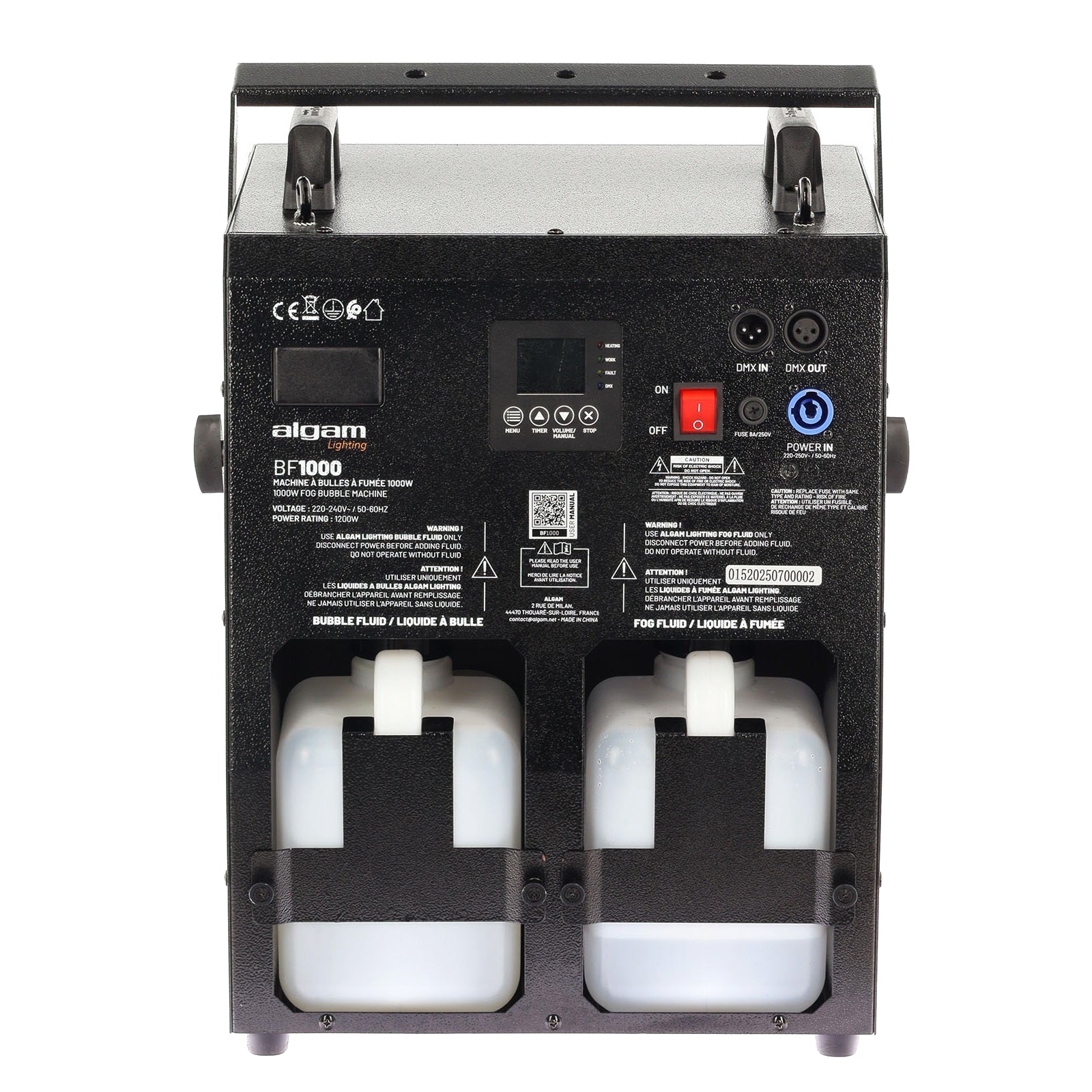 Algam Lighting BF1000 Macchina Bolle con Fumo da 1000W con Led RGB