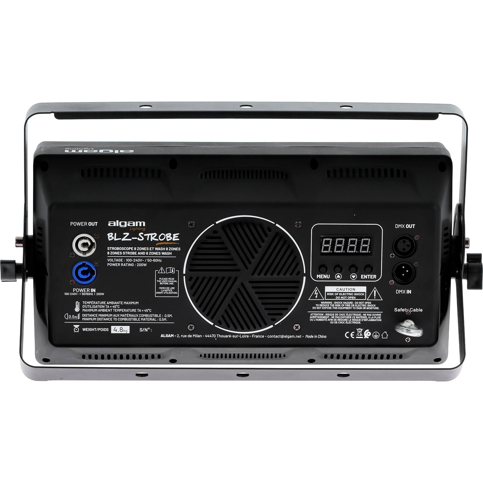 Algam Lighting BLZ-STROBE Proiettore Led Ibrido Wash 8 Zone RGBW e Strobo 8 Zone