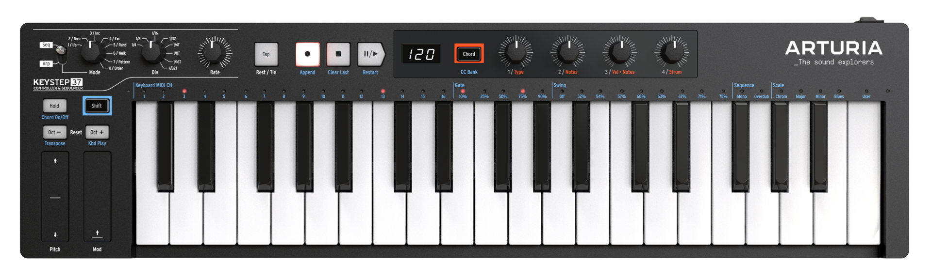 Arturia Keystep 37 Black Limited Edition Tastiera Controller Midi 37 Tasti